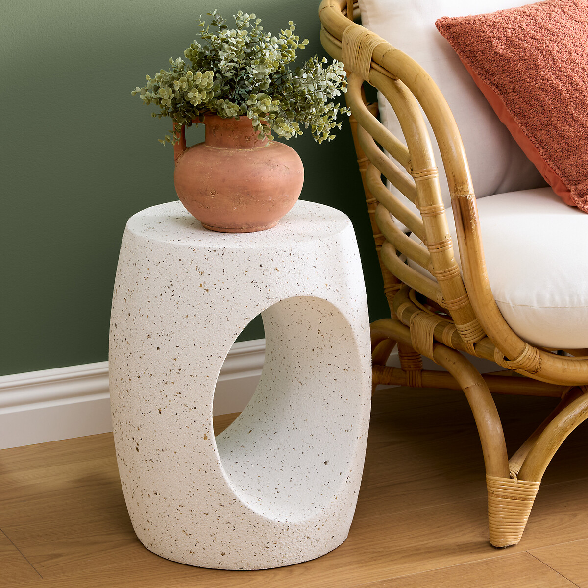 Mesa de apoio NARLON branca D38x47cm