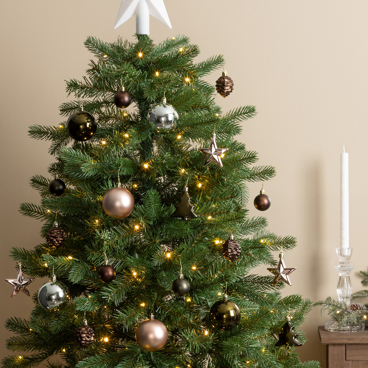 Conjunto de 60 pe&ccedil;as para decora&ccedil;&atilde;o &aacute;rvore