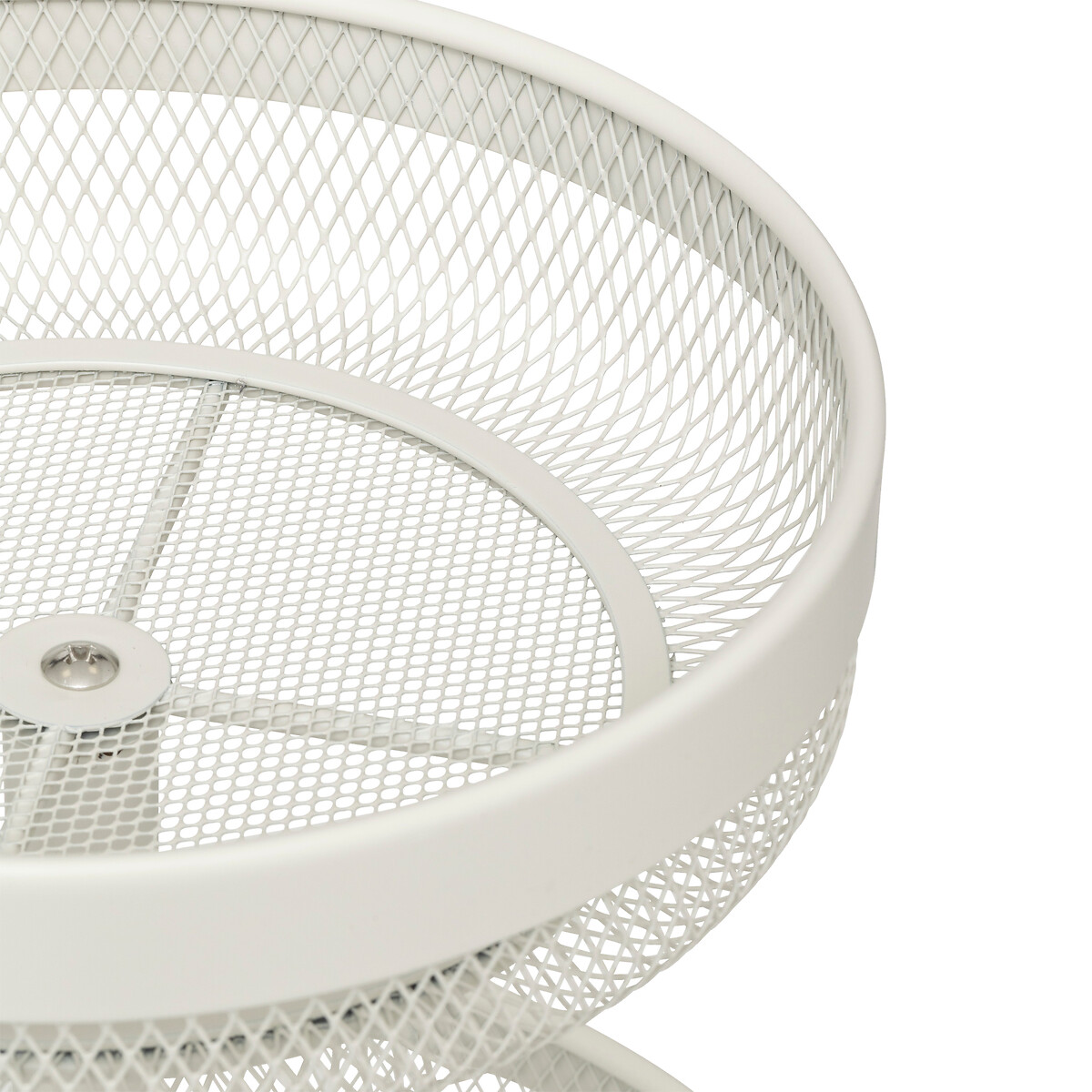 Fruteira com 2 níveis MAYAJ bege em metal