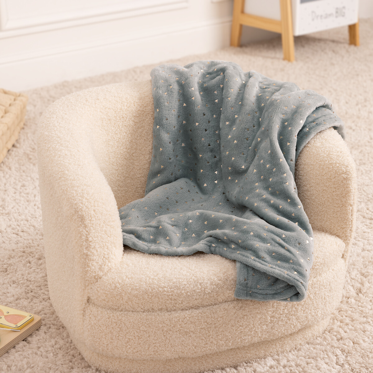 Manta azul BERLINGOT 75x100cm