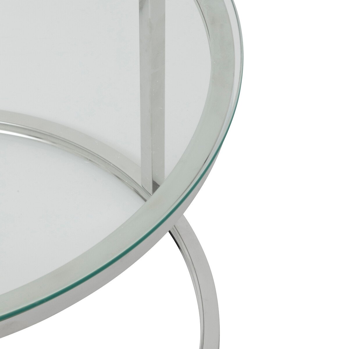 Conjunto de 2 mesas de centro KNEO prateadas