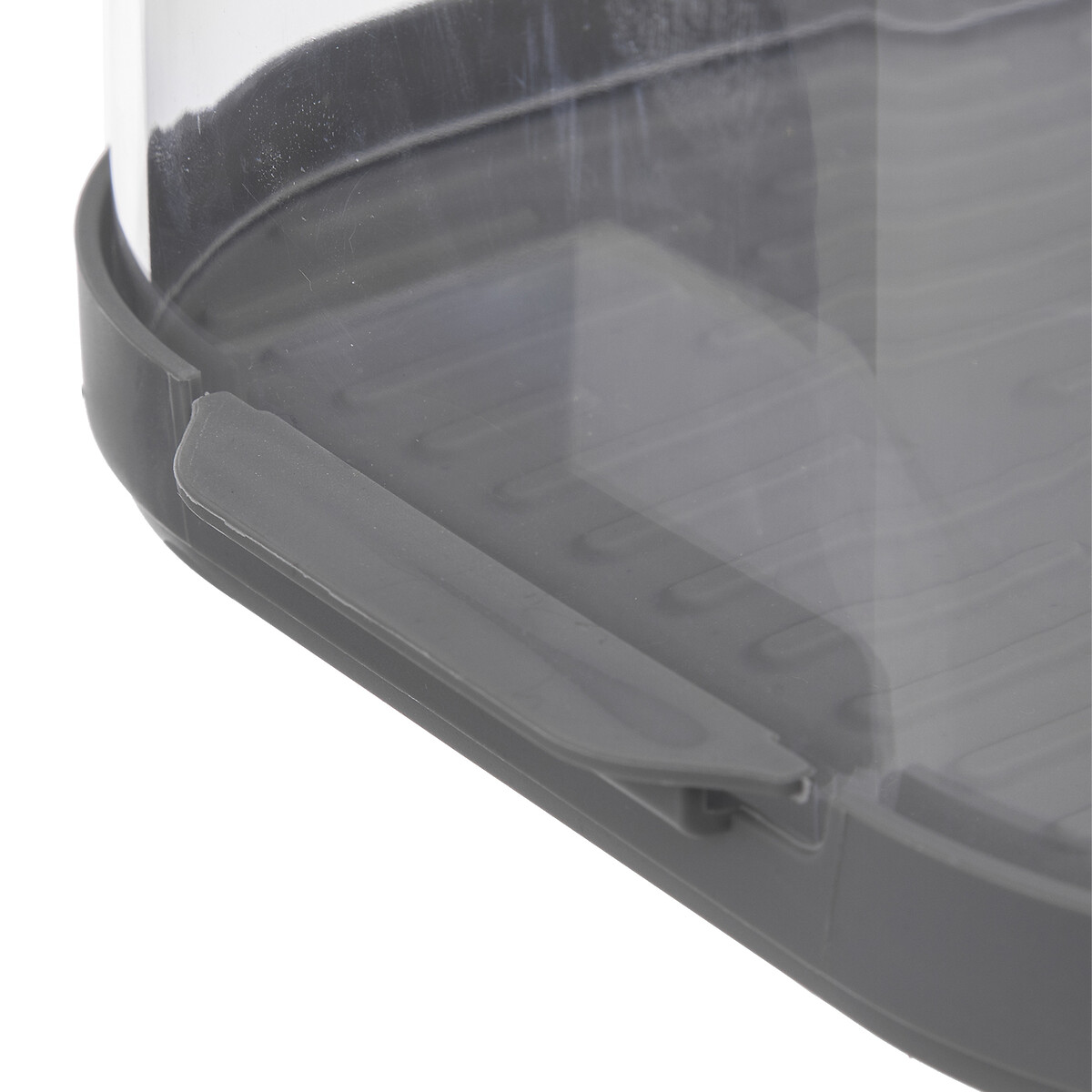 Conjunto de queijeira e manteigueira cinza com faca