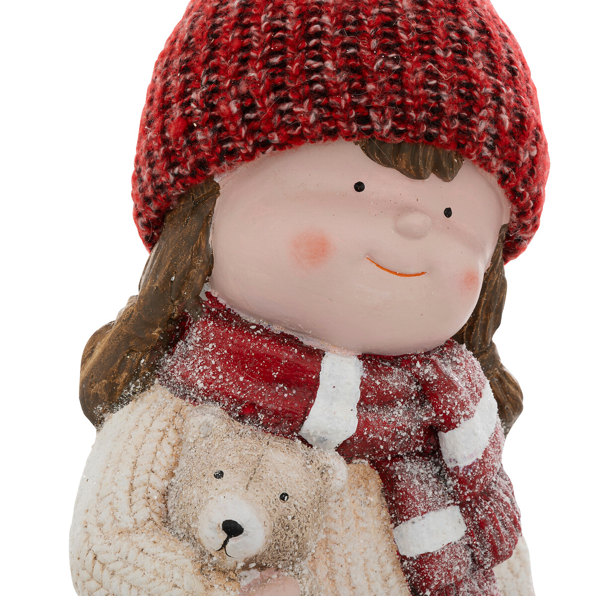 Figura de menina com urso de peluche 38cm