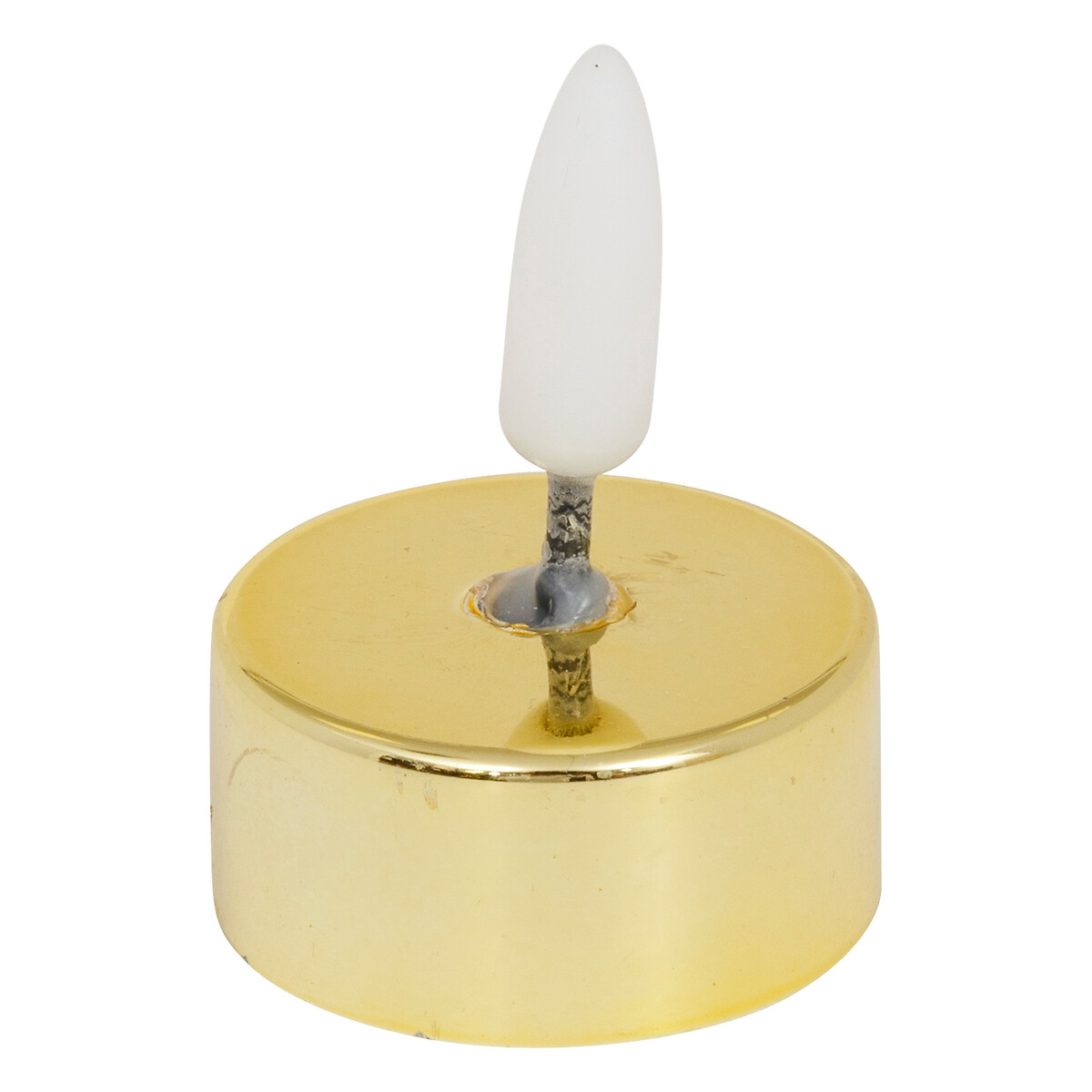 Conjunto de 8 velas led dourado
