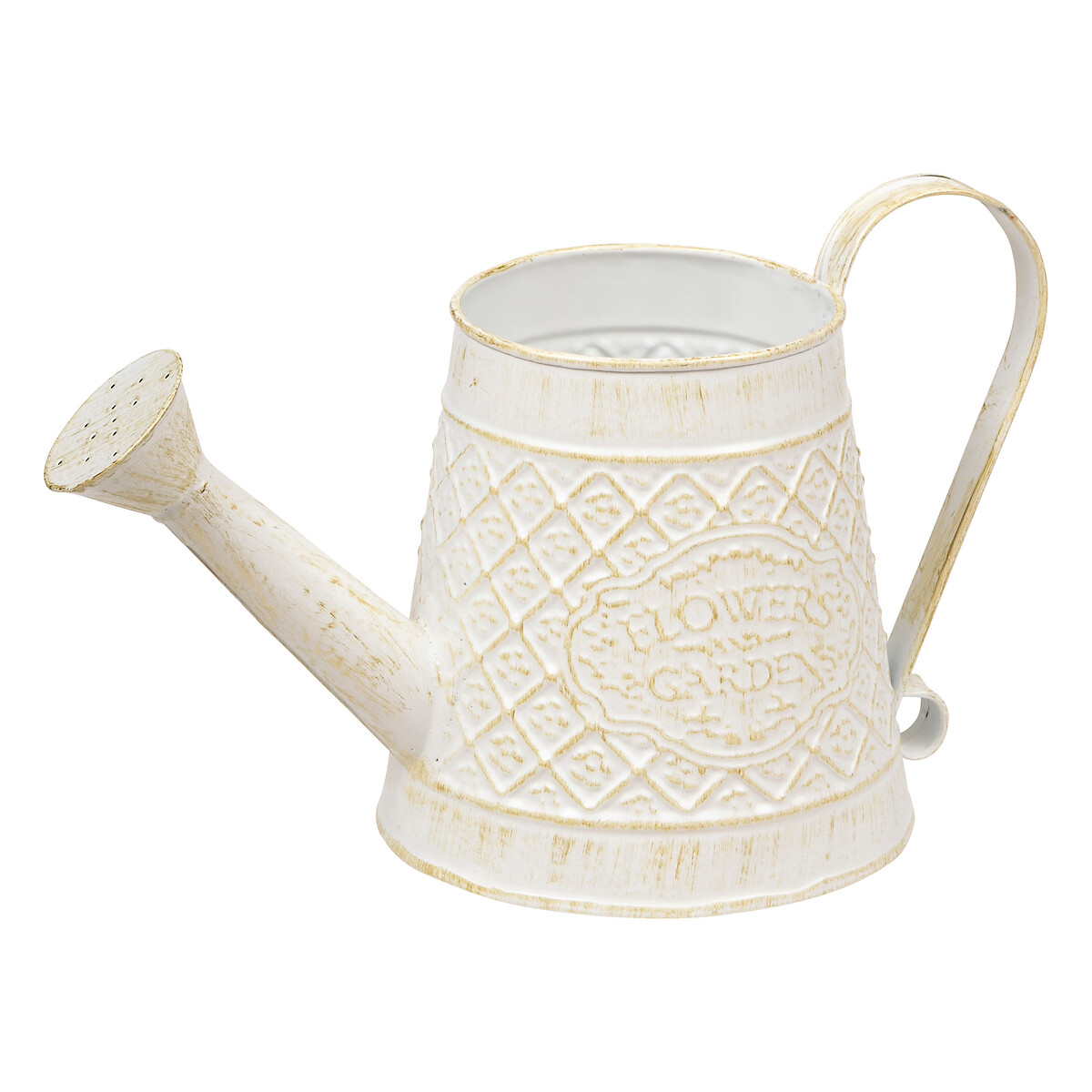 Regador TINO em metal branco 27x14x16,5cm,  Regador TINO em metal branco 27x14x16,5cm