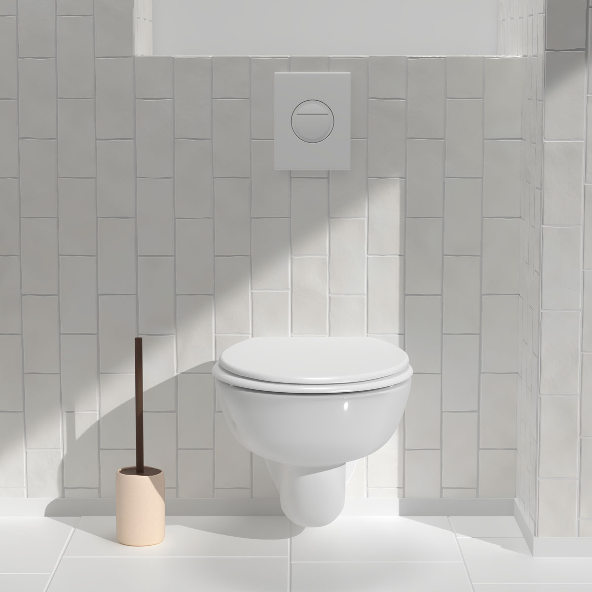 Escova wc OLEYA bege