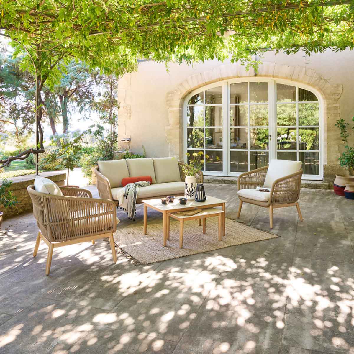 Conjunto de jardim ORISSA bege