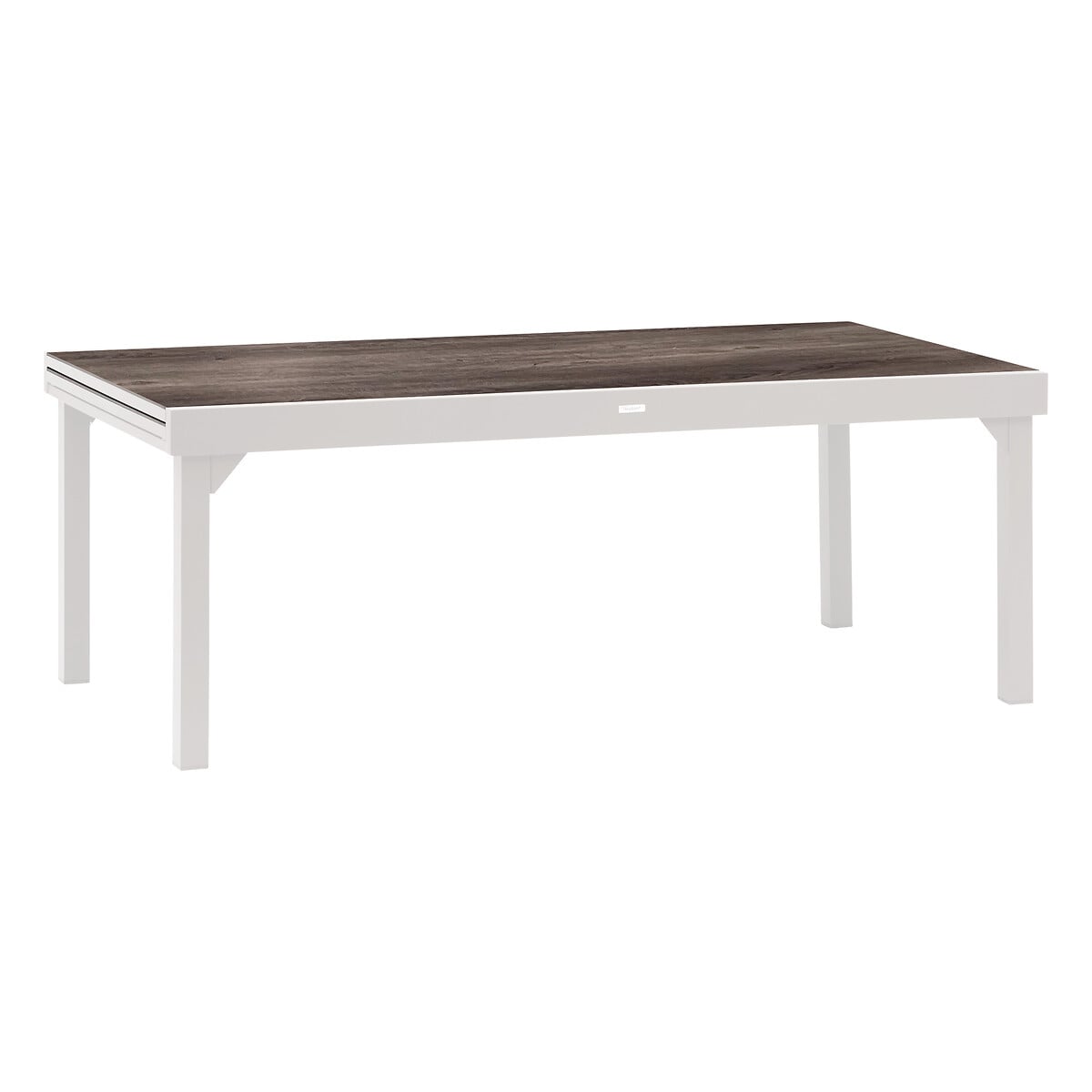 Conjunto de mesa PIAZZA extens&iacute;vel e 6 cadeiras OXY brancas