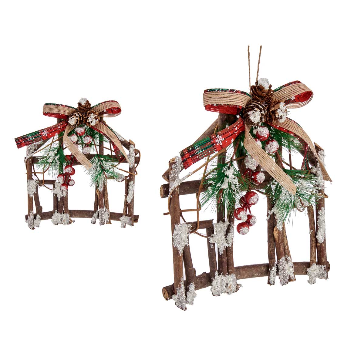 Casa com ramos, la&ccedil;o e bagas