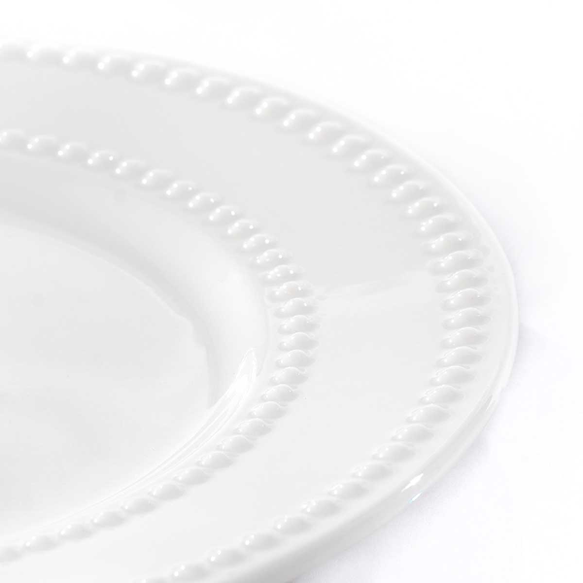 Prato de sobremesa AMELIE branco 20cm