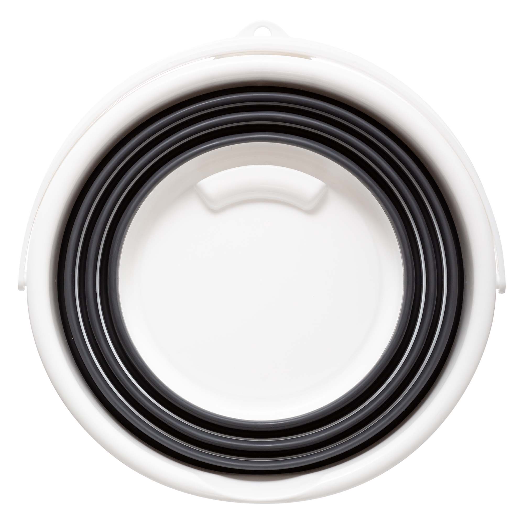 Balde empilhável com RISCAS cinza 10l