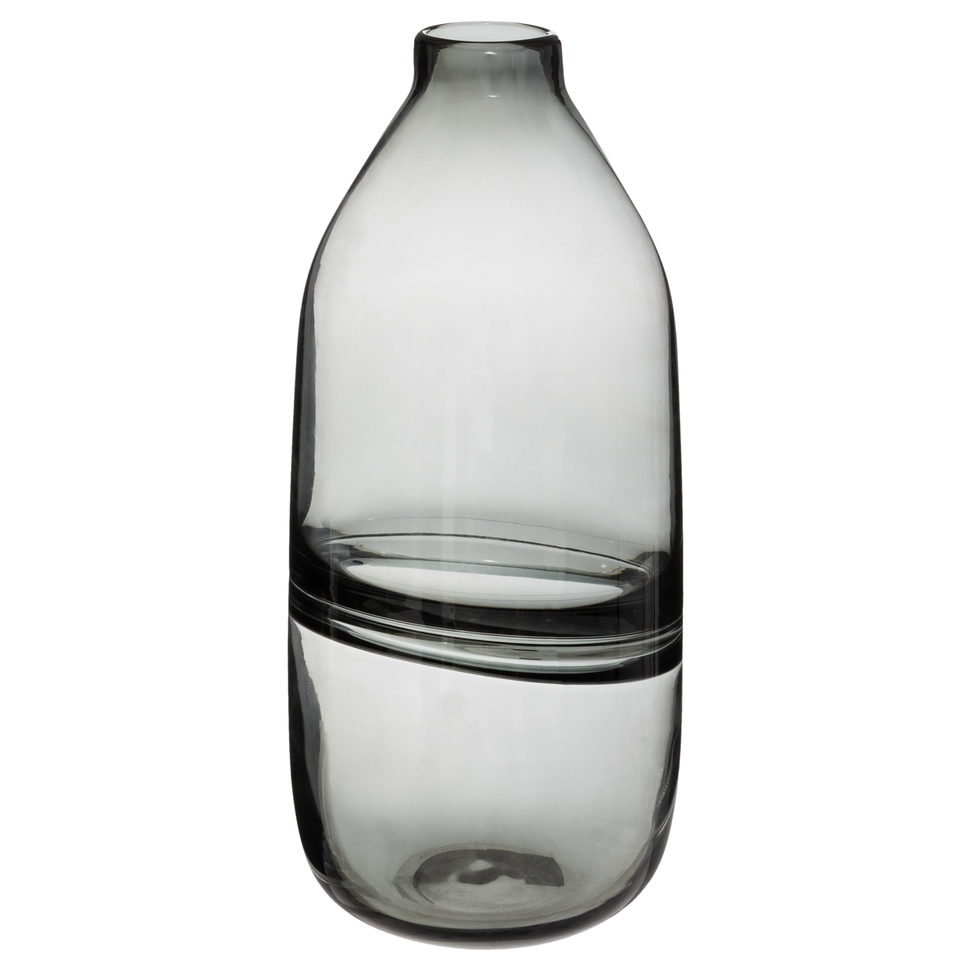 Jarra de vidro LINE cinza 30cm