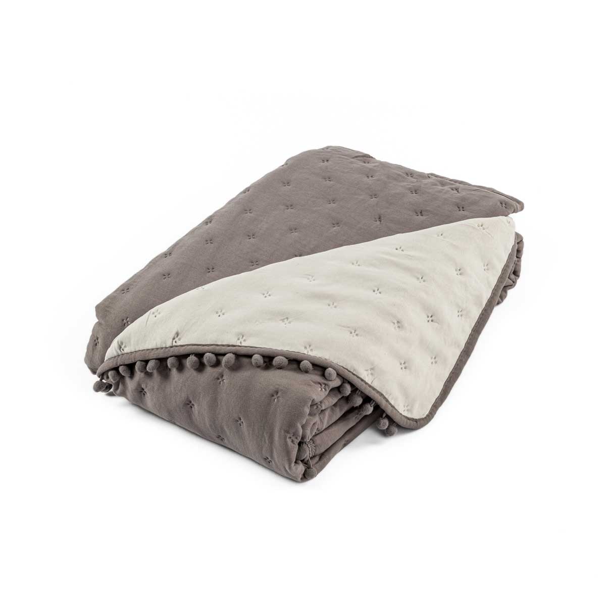 Edredão BEAR  cinza reversível 140x220cm