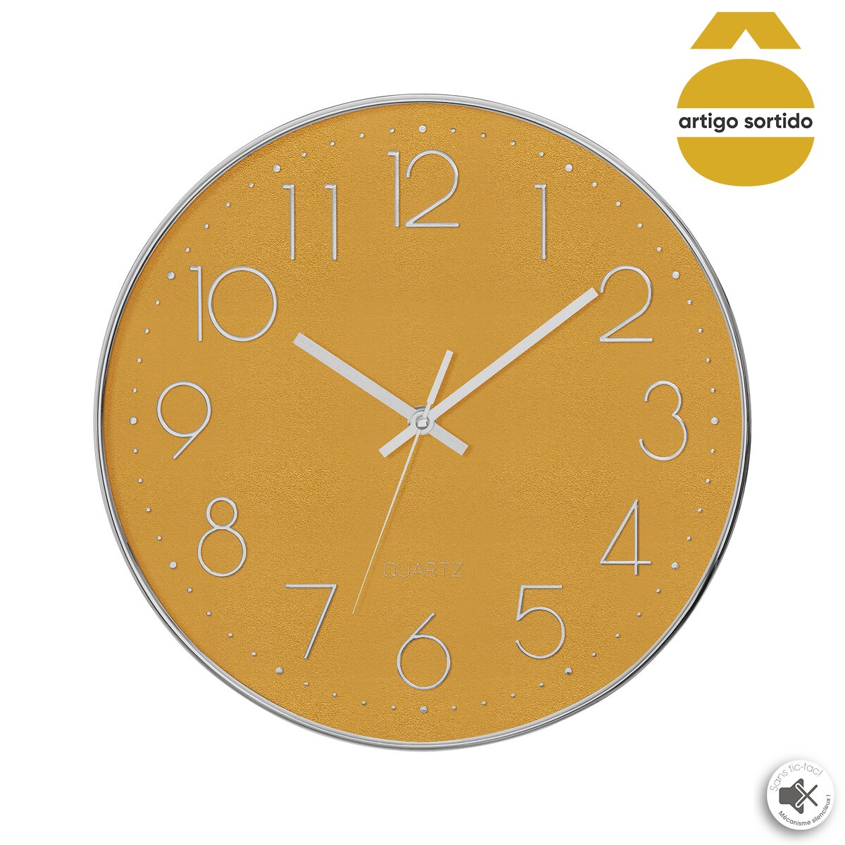 Rel&oacute;gio decorativo de parede 30cm