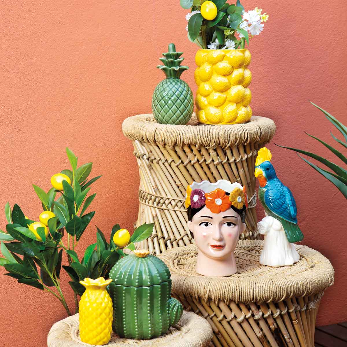 Jarra YUCATAN em cer&acirc;mica 18,2cm