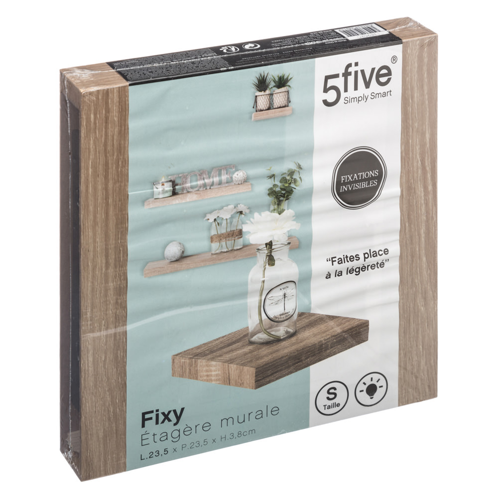 Prateleira kit deco natural 3,8x23,5x23,5cm