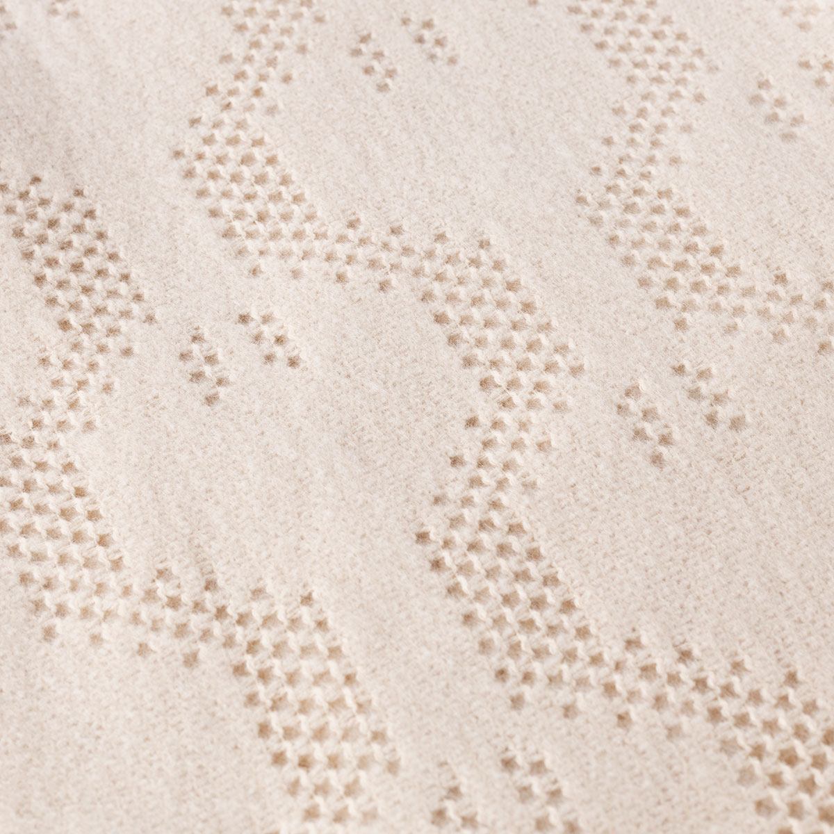 Manta com franjas LYRA bege 130x170cm