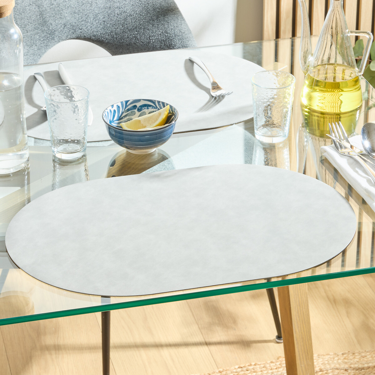 Individual de mesa KIM cinza 33x49cm