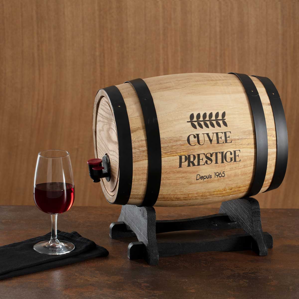Distribuidor Pipa De Vinho Em Madeira 5,5l secret d'gourmet hôma