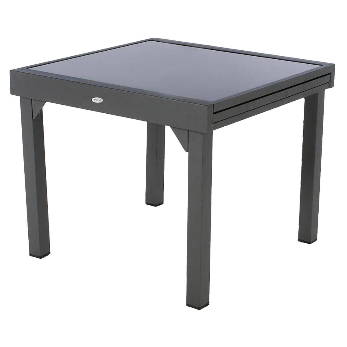 Mesa extens&iacute;vel PIAZZA cinza graphite 90-180cm