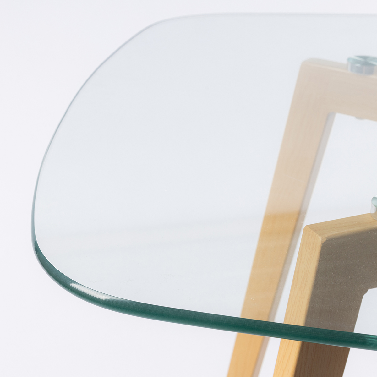 Mesa de cozinha GALLY com tampo de vidro