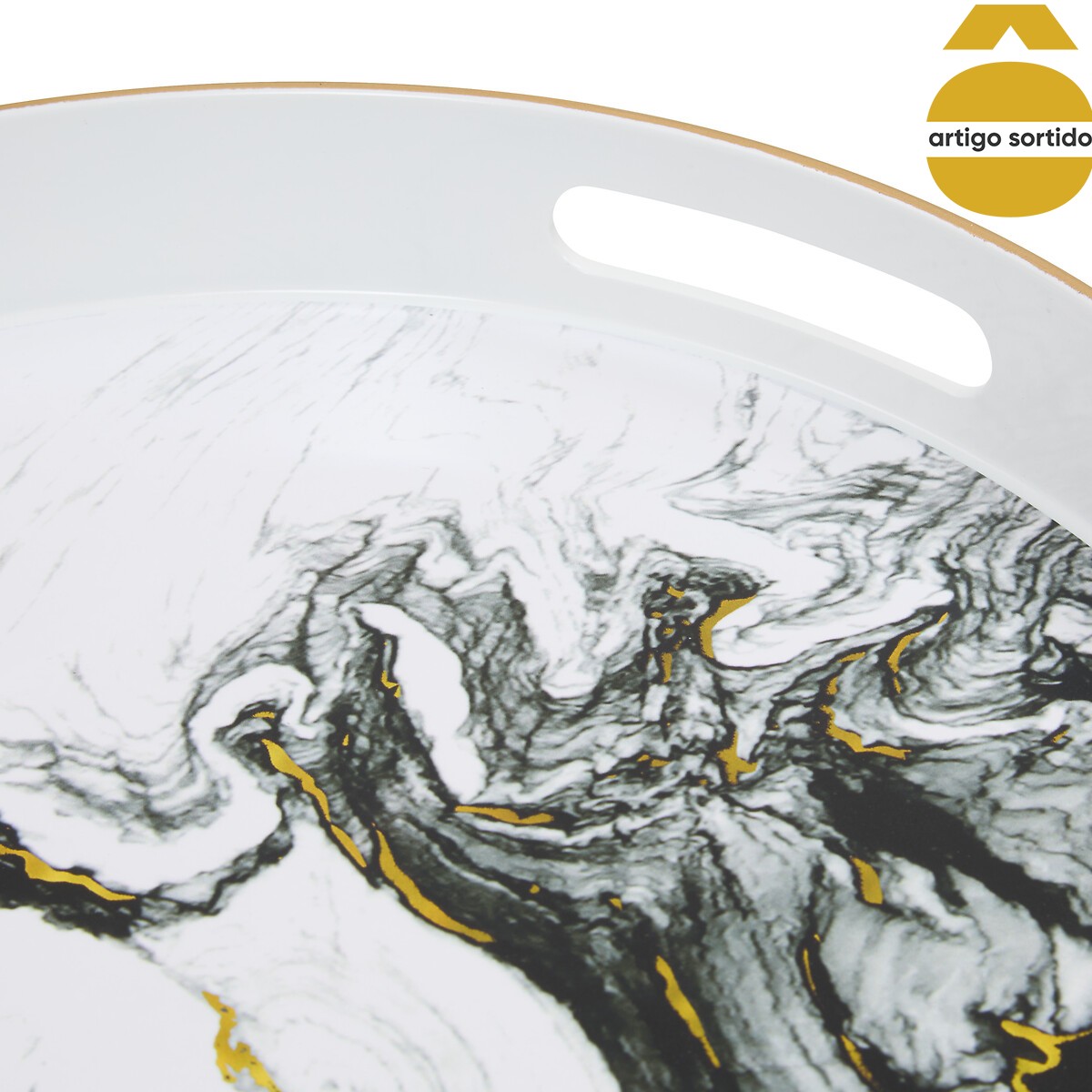 Tabuleiro redondo multicolor 32cm