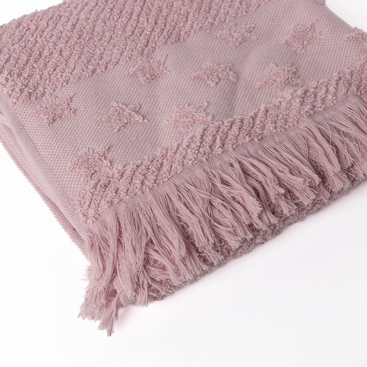 Toalha len&ccedil;ol de banho rosa com estrelas 70x140cm