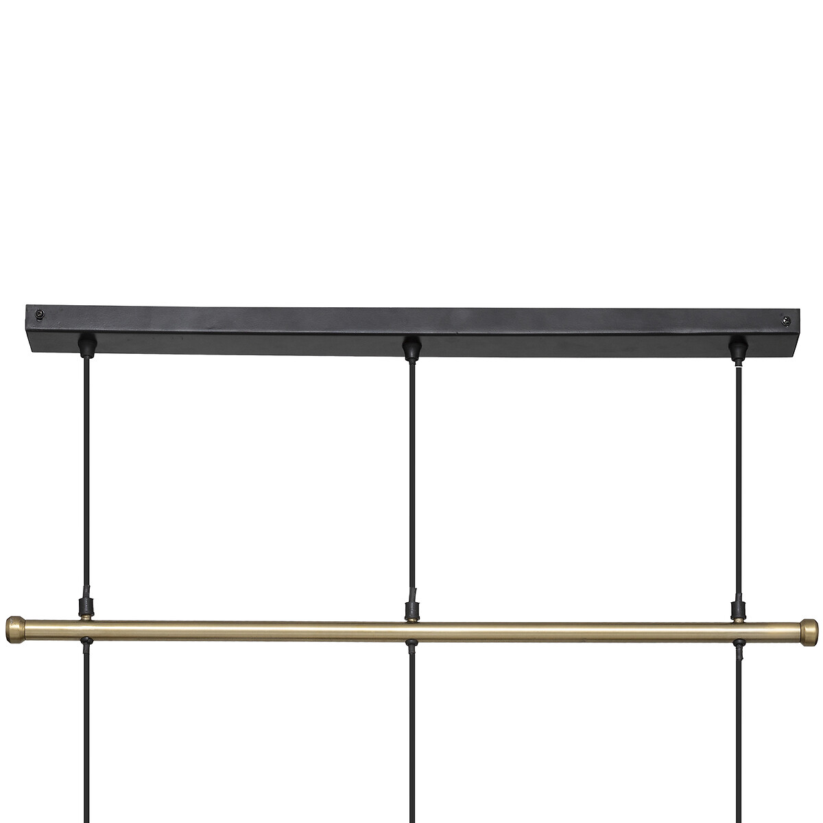 Candeeiro de teto CARAVANE dourado com 3 focos de luz