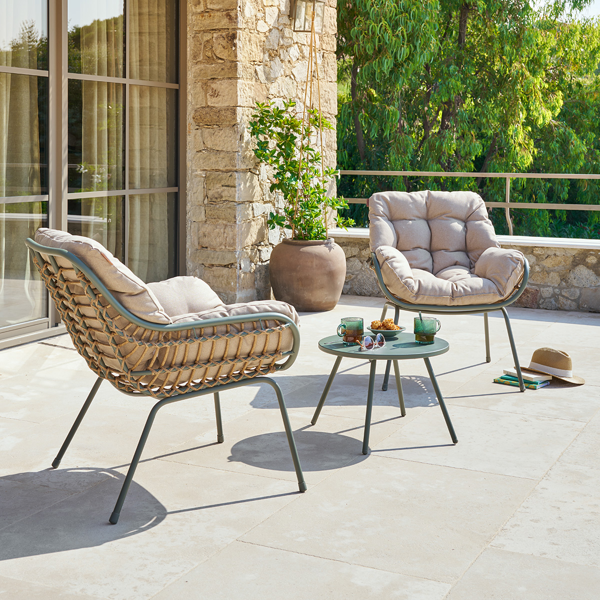 Conjunto de jardim PAOPAO laurier para 2 pessoas