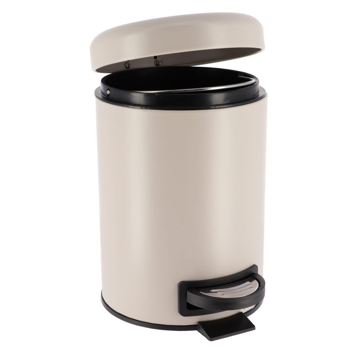 Balde wc taupe mate soft close em metal 3l