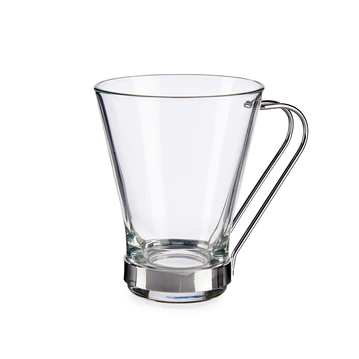 Ch&aacute;vena de gal&atilde;o em vidro com pega de metal 20cl