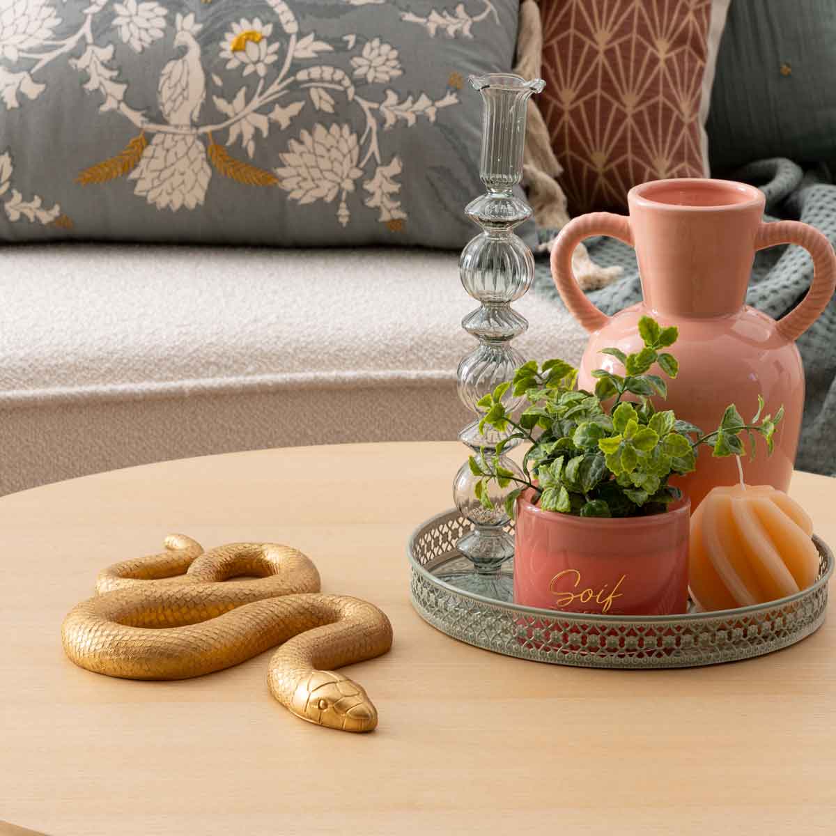 Cobra decorativa WILD ROMANCE dourada