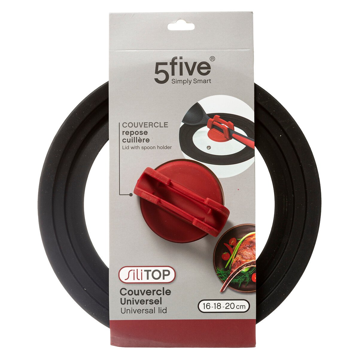Tampa de vidro e silicone para caçarola,  Tampa de vidro e silicone para caçarola