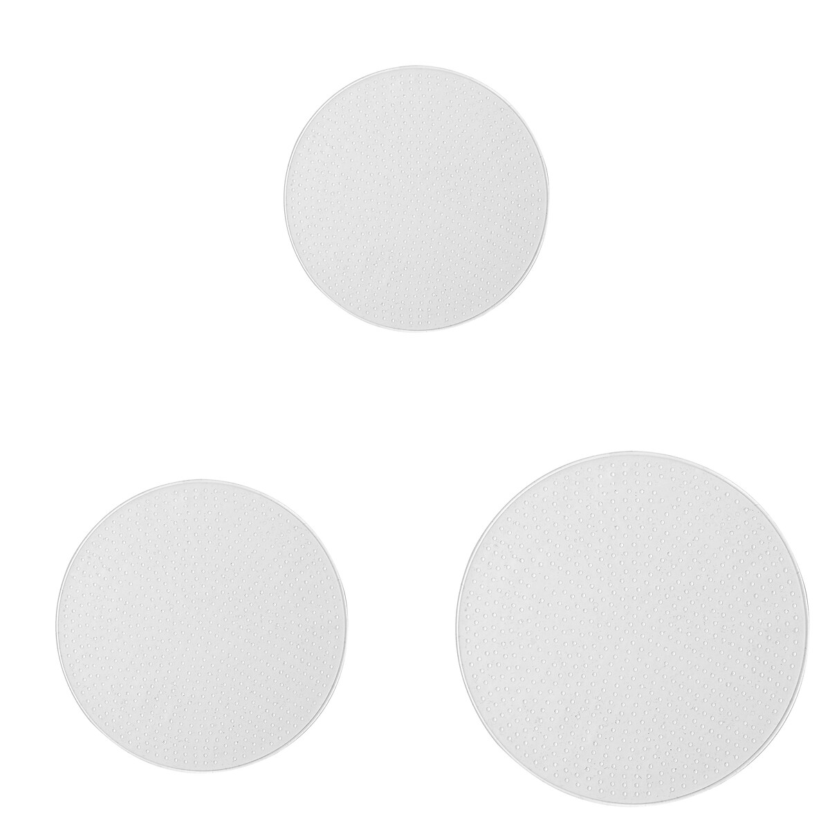 Conjunto de 3 tampas redondas em silicone