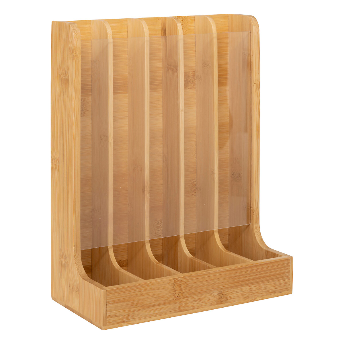 Suporte para 70 c&aacute;psulas de caf&eacute; bege em bambu