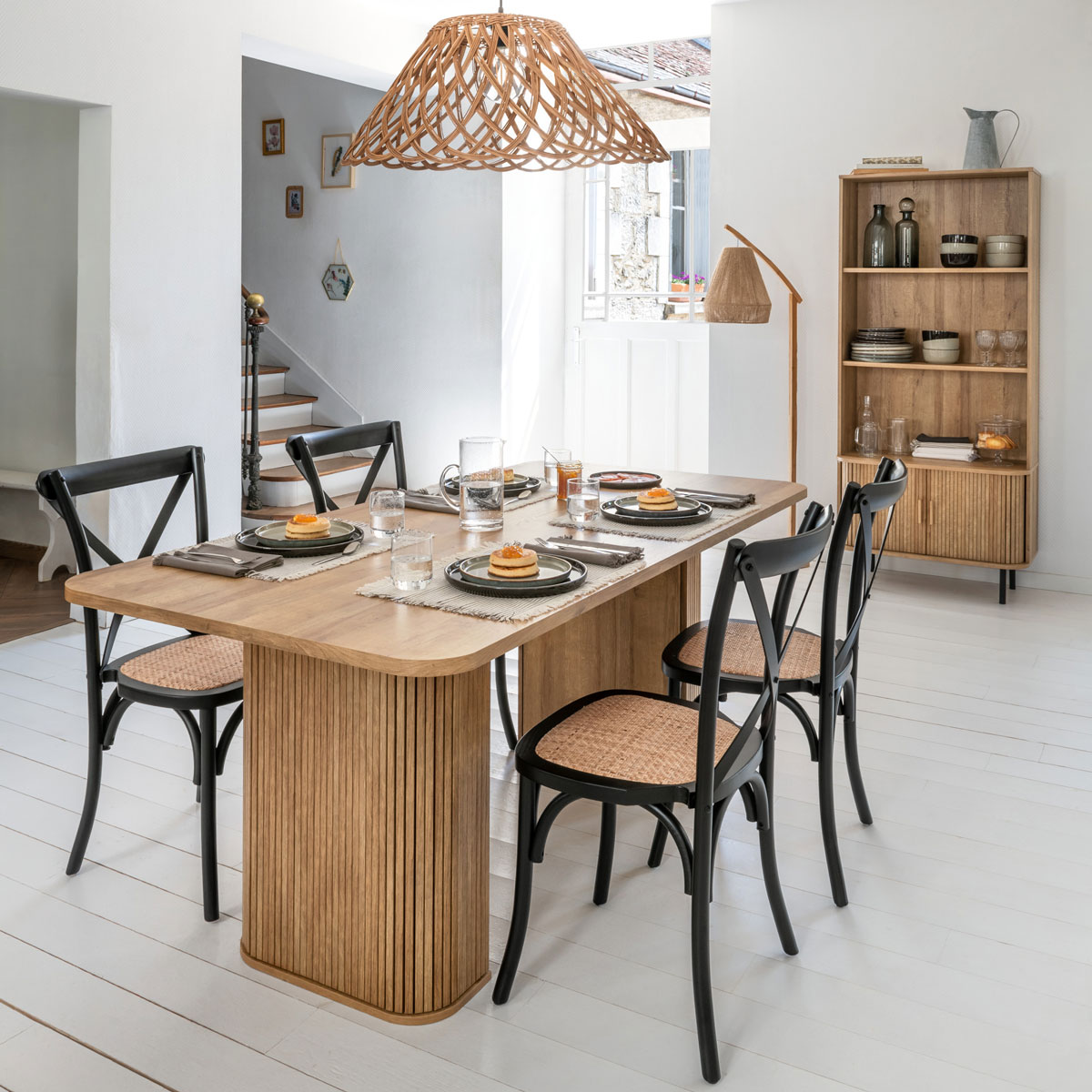 Mesa de jantar COLVA bege em mdf,  Mesa de jantar COLVA bege em mdf