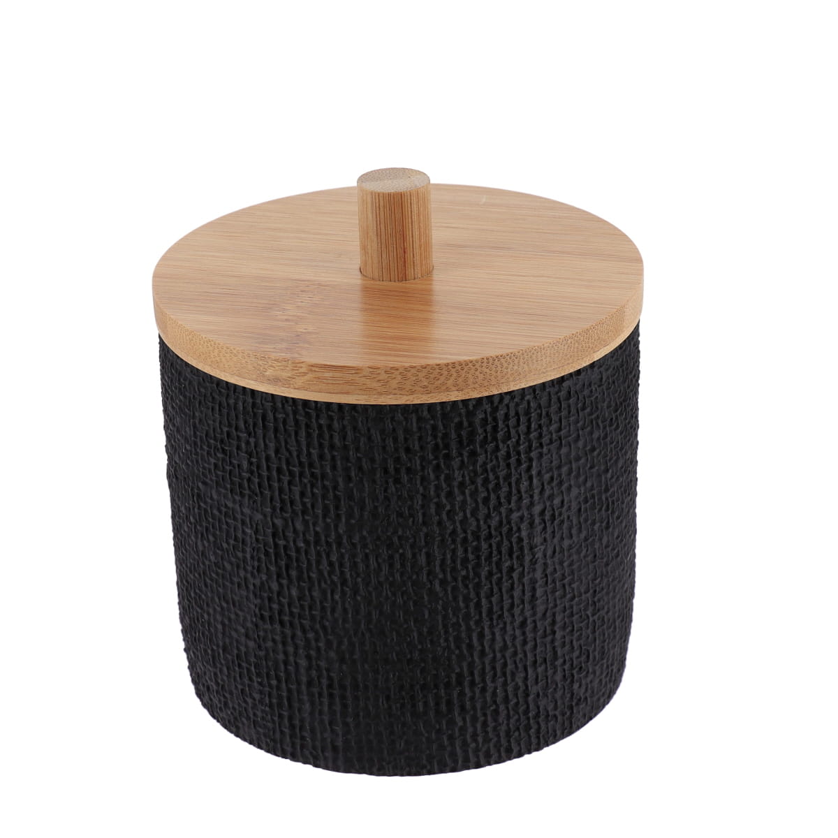 Pote para algod&atilde;o efeito malha preto