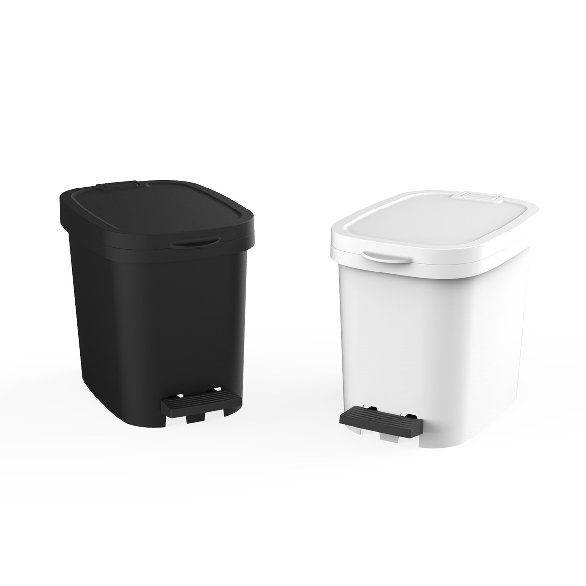 Balde wc preto com pedal 10l