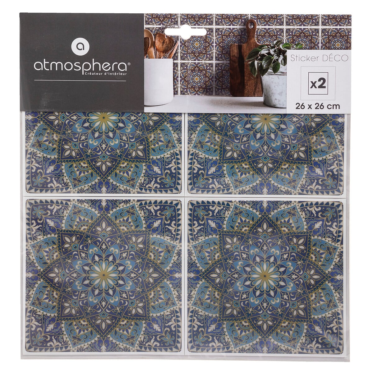 Sticker de mosaico azul 26x26cm