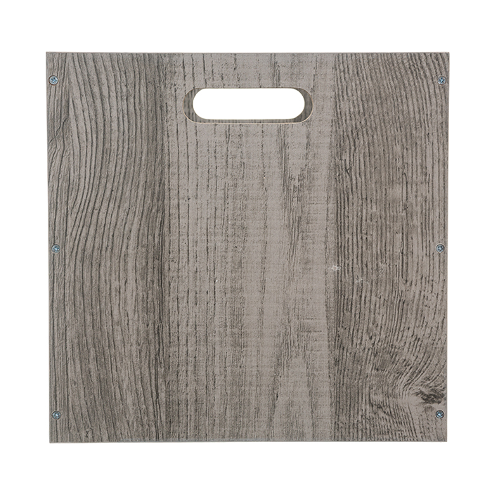 Caixa de arrumação carvalho cinza 31x31cm