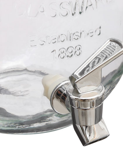 Frasco de vidro com torneira 4l