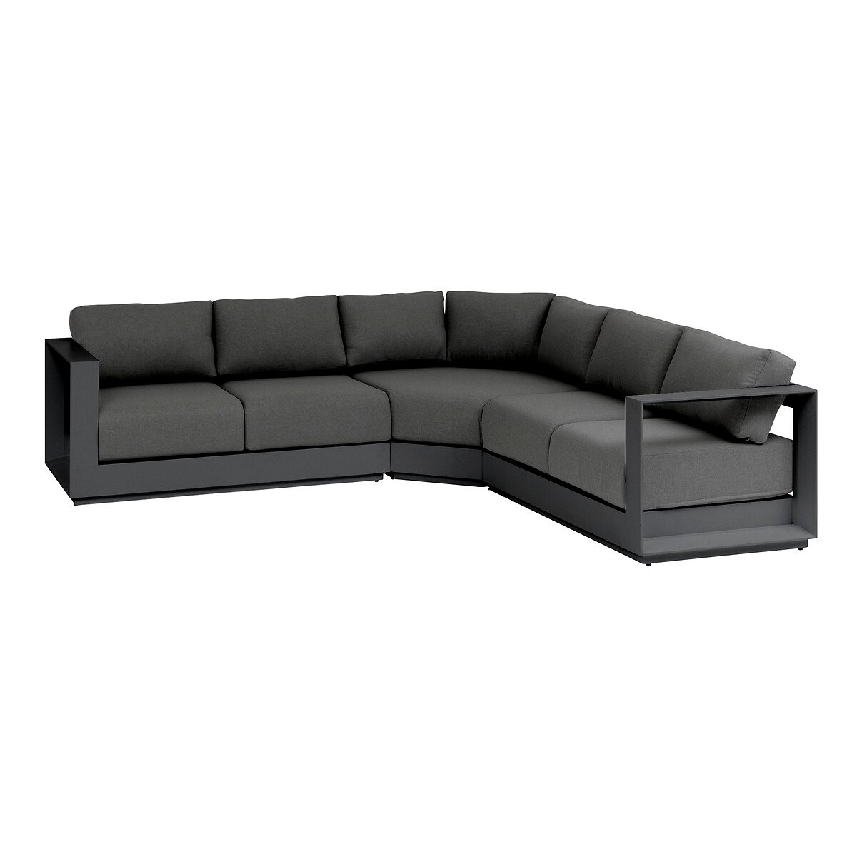 Conjunto de jardim ângulo ALLURE cinza graphite 5 lugares