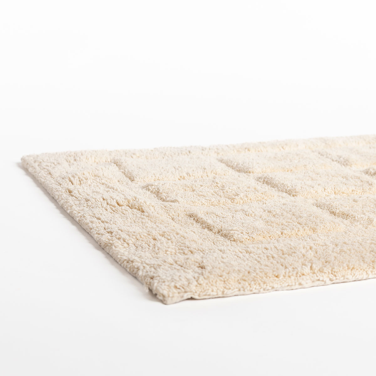 Tapete wc EVIE bege de algod&atilde;o 50x80cm