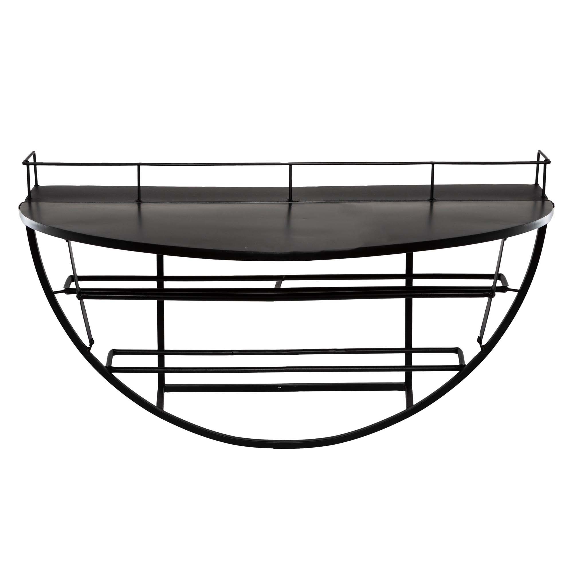 Estante preta em metal