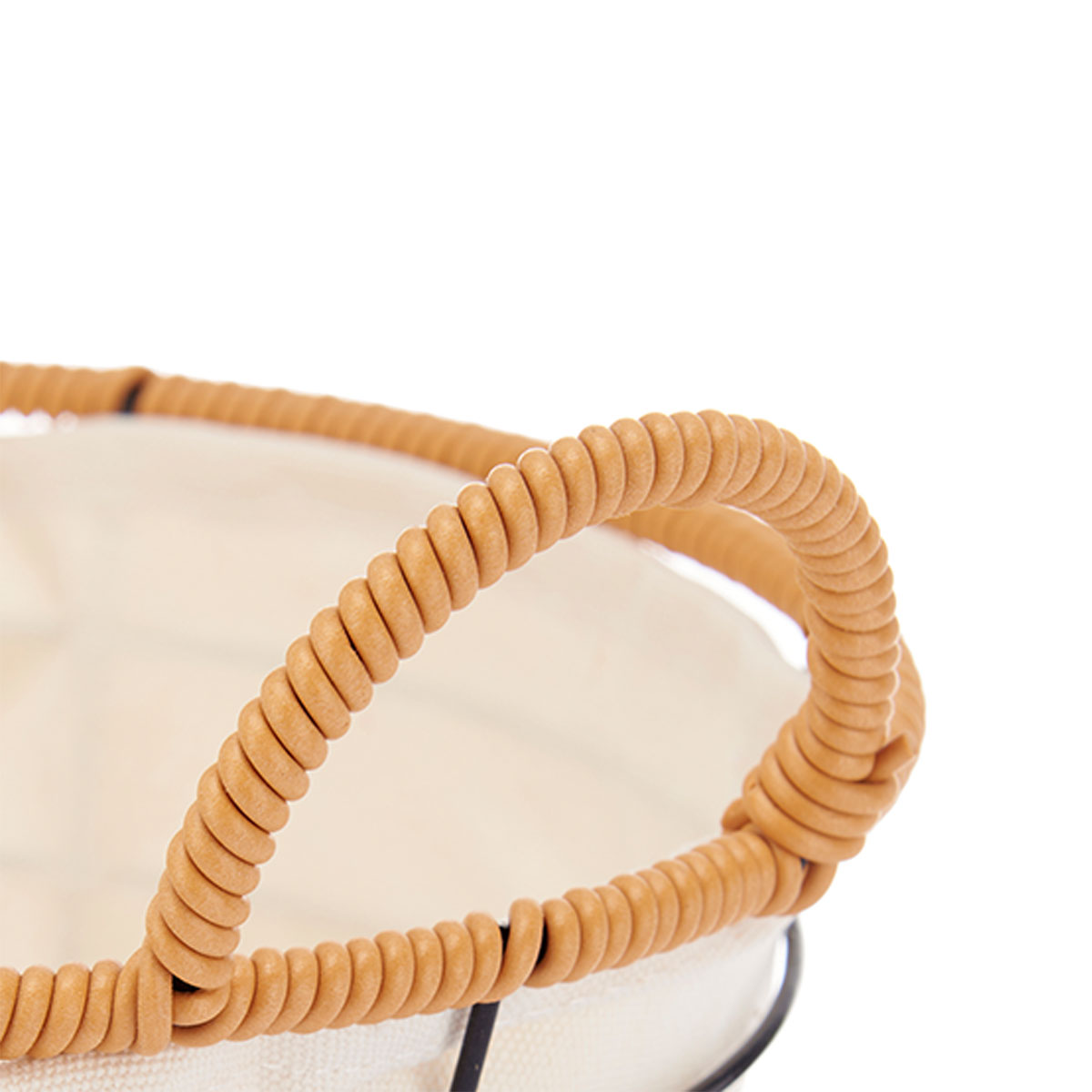 Cesto De P&atilde;o Redondo Em Metal Com Asas