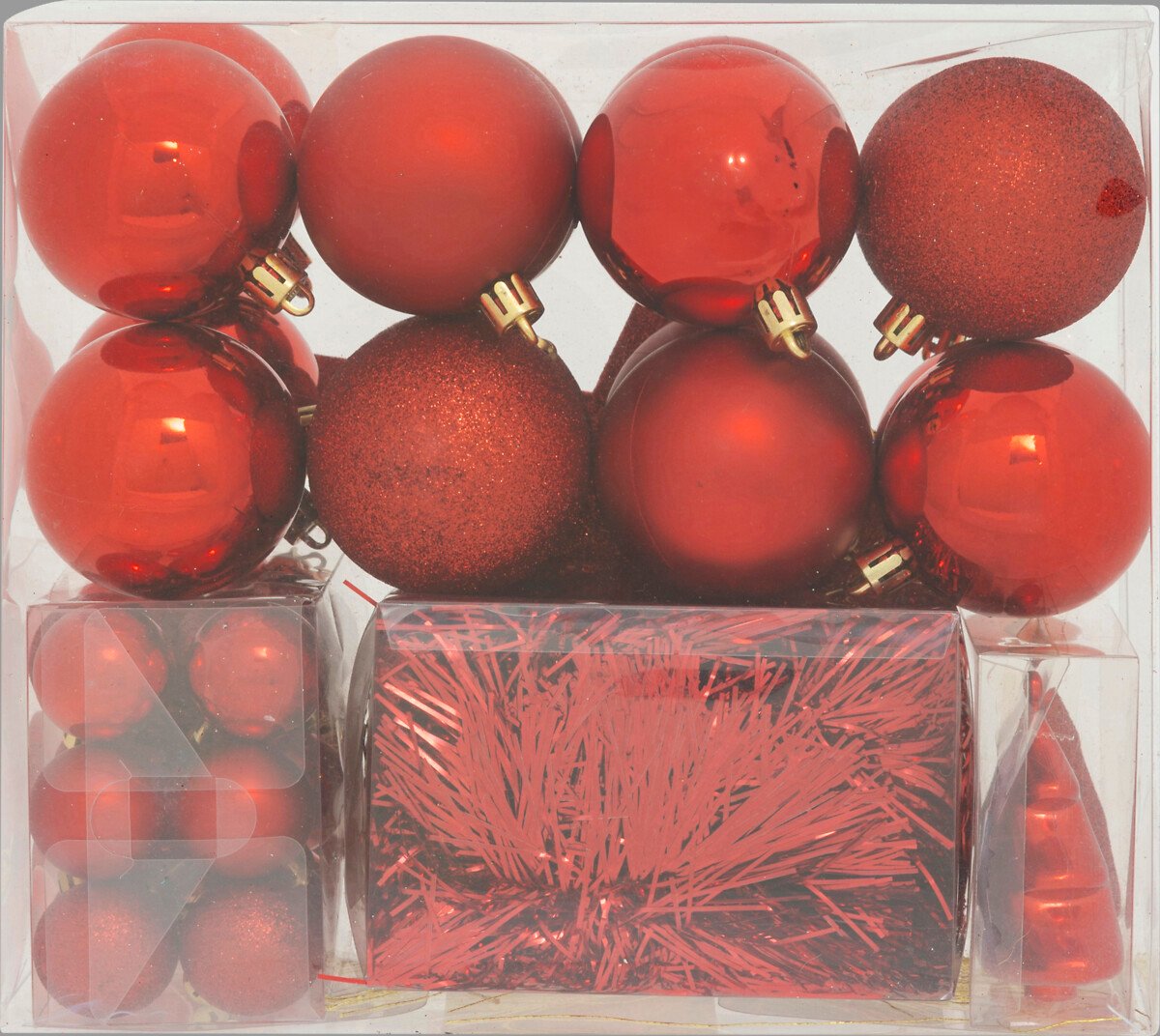 Conjunto de 44 peças para decoração vermelho