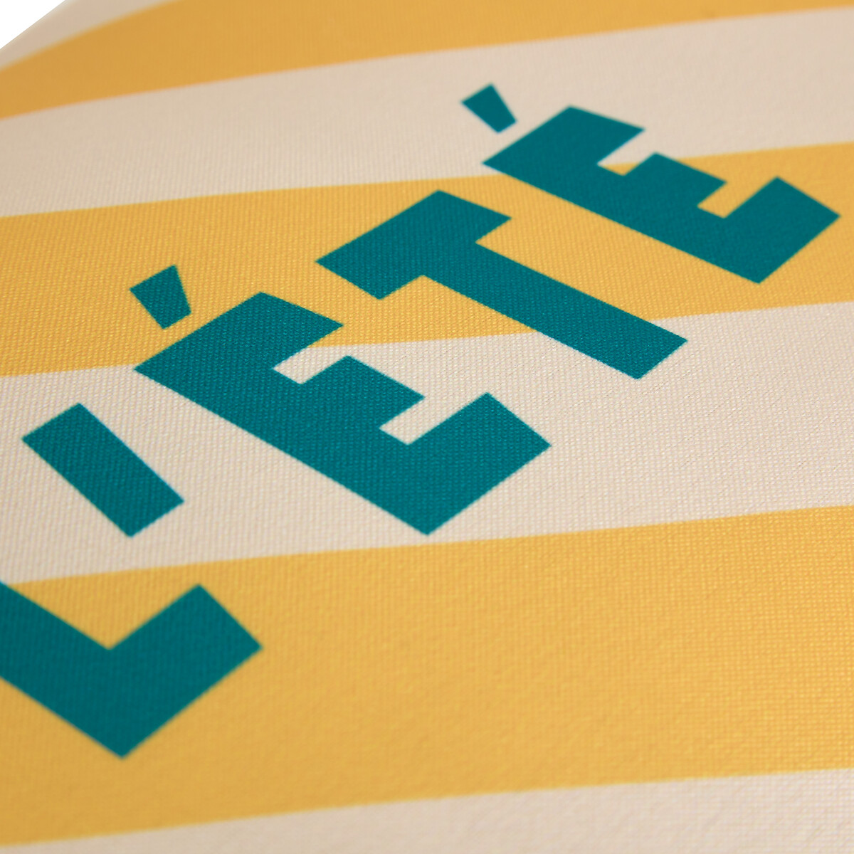 Almofada para exterior POOLSIDE riscas amarelo e branco