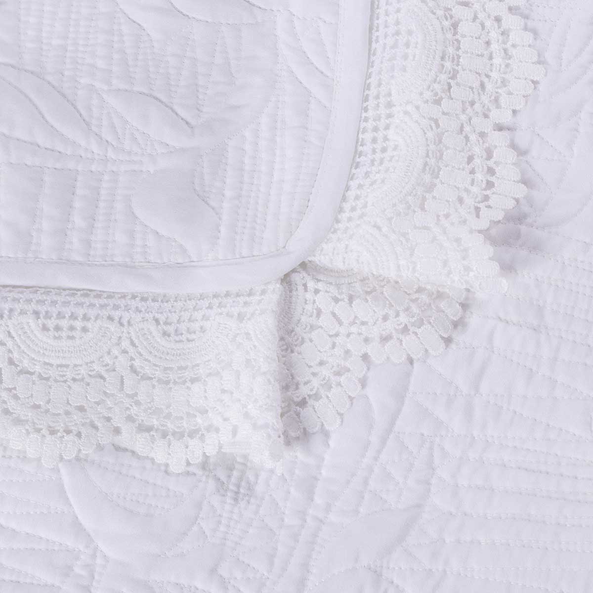 Edredão cru com renda 220x240cm