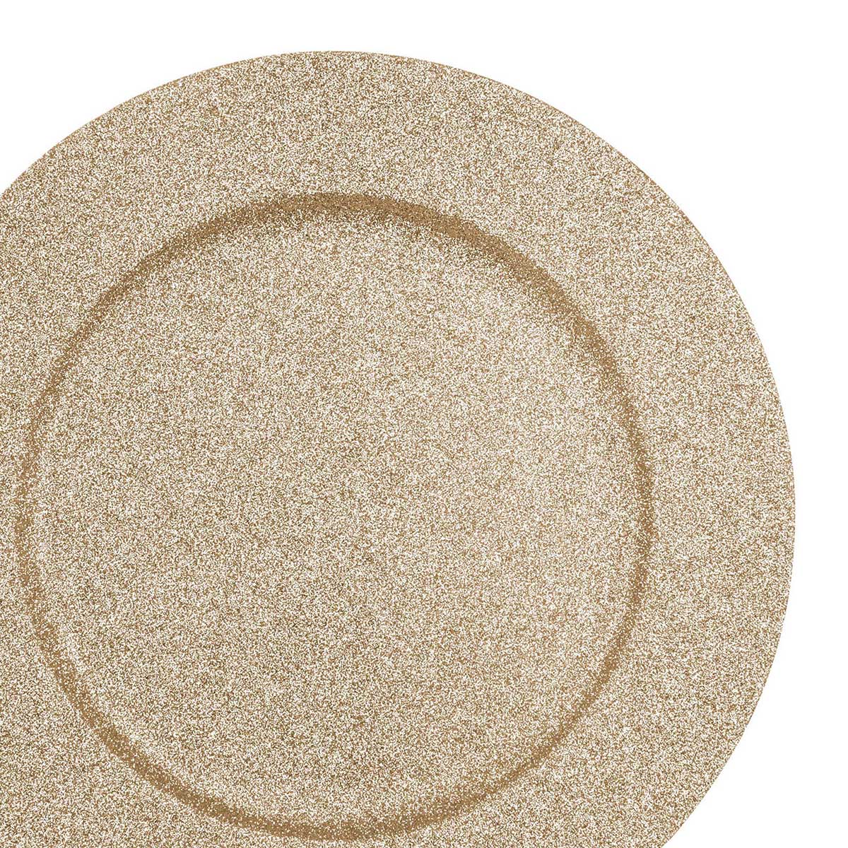 Prato Marcador Redondo Dourado Brilhante 33cm