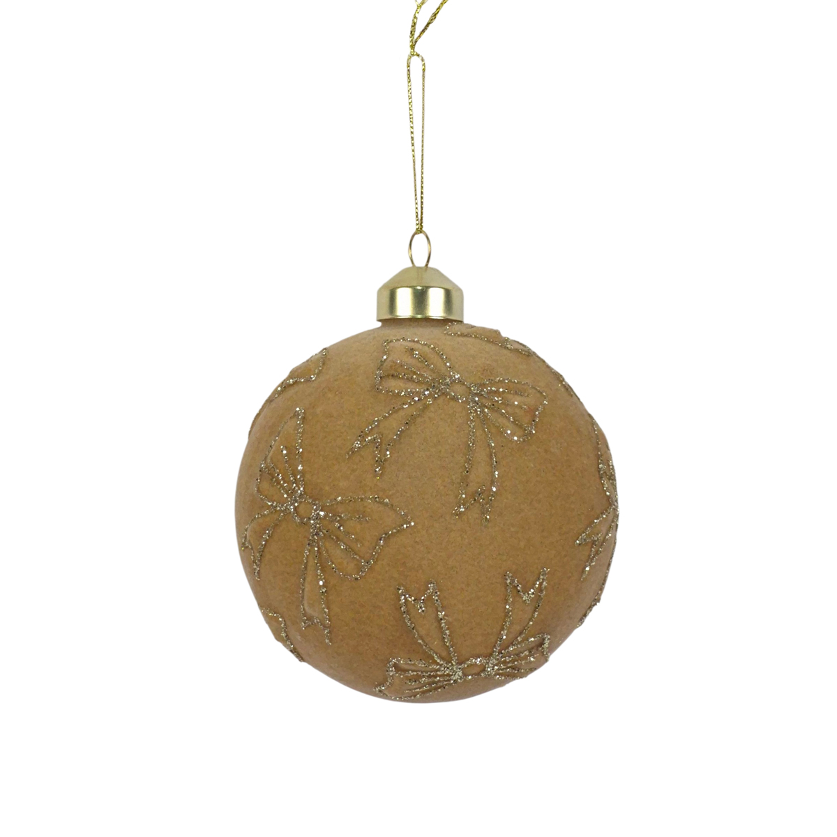 Bola de Natal em veludo 10cm